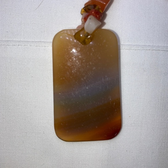 Vintage Red Banded Agate Necklace 10 1/2” Length - Picture 5 of 16